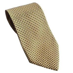 Brooks Brothers Tie Yellow & Blue Silk 60” x 3.5”